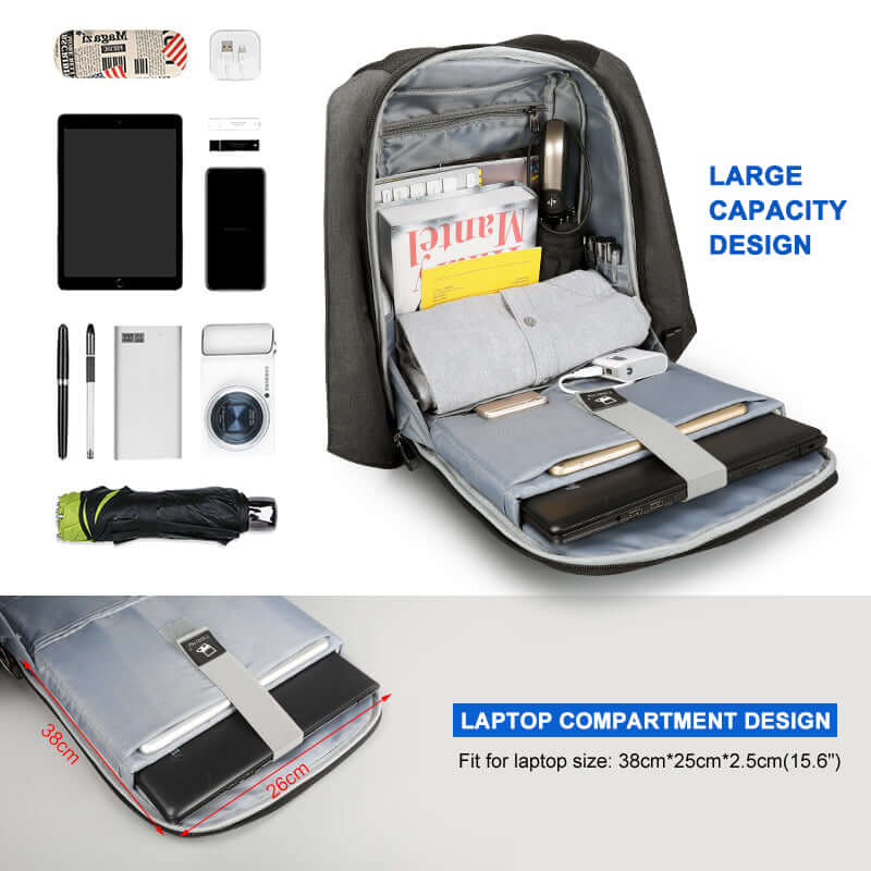 CUTTING-EDGE TECHNOLOGY 15.6-Inch Men's Laptop Backpack