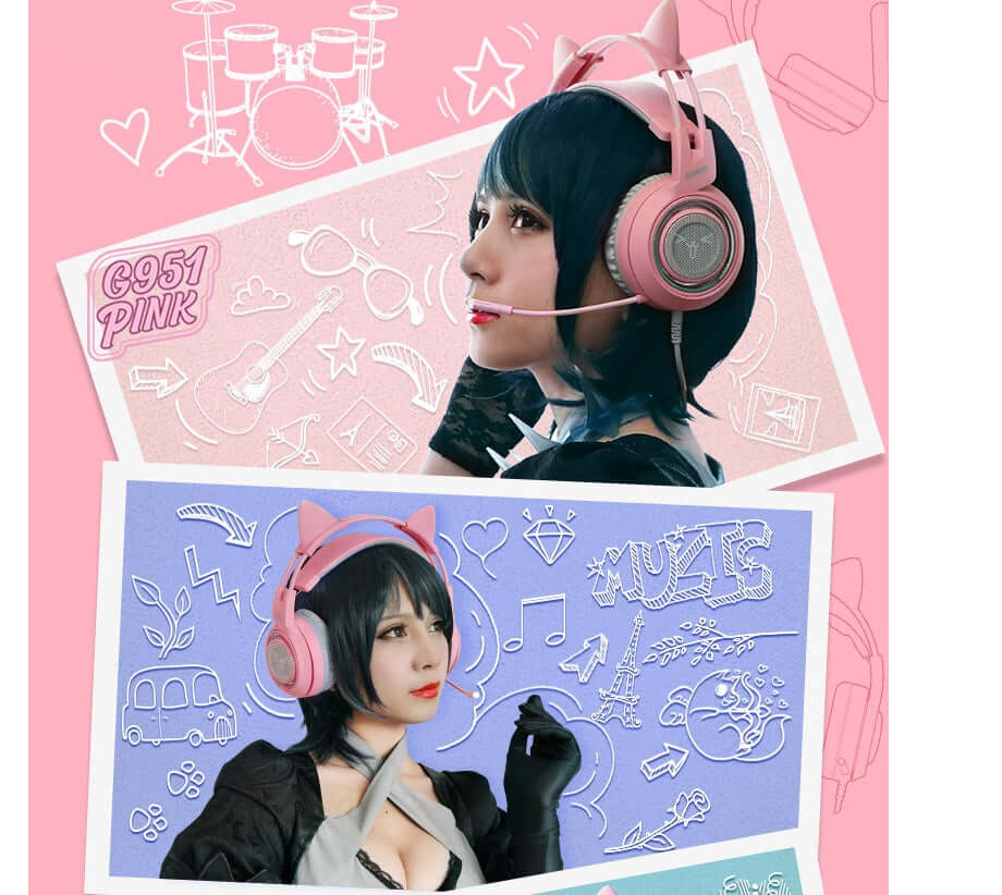 CUTTING-EDGE TECHNOLOGY G951 USB 7.1 Cat Ear Gaming Headset