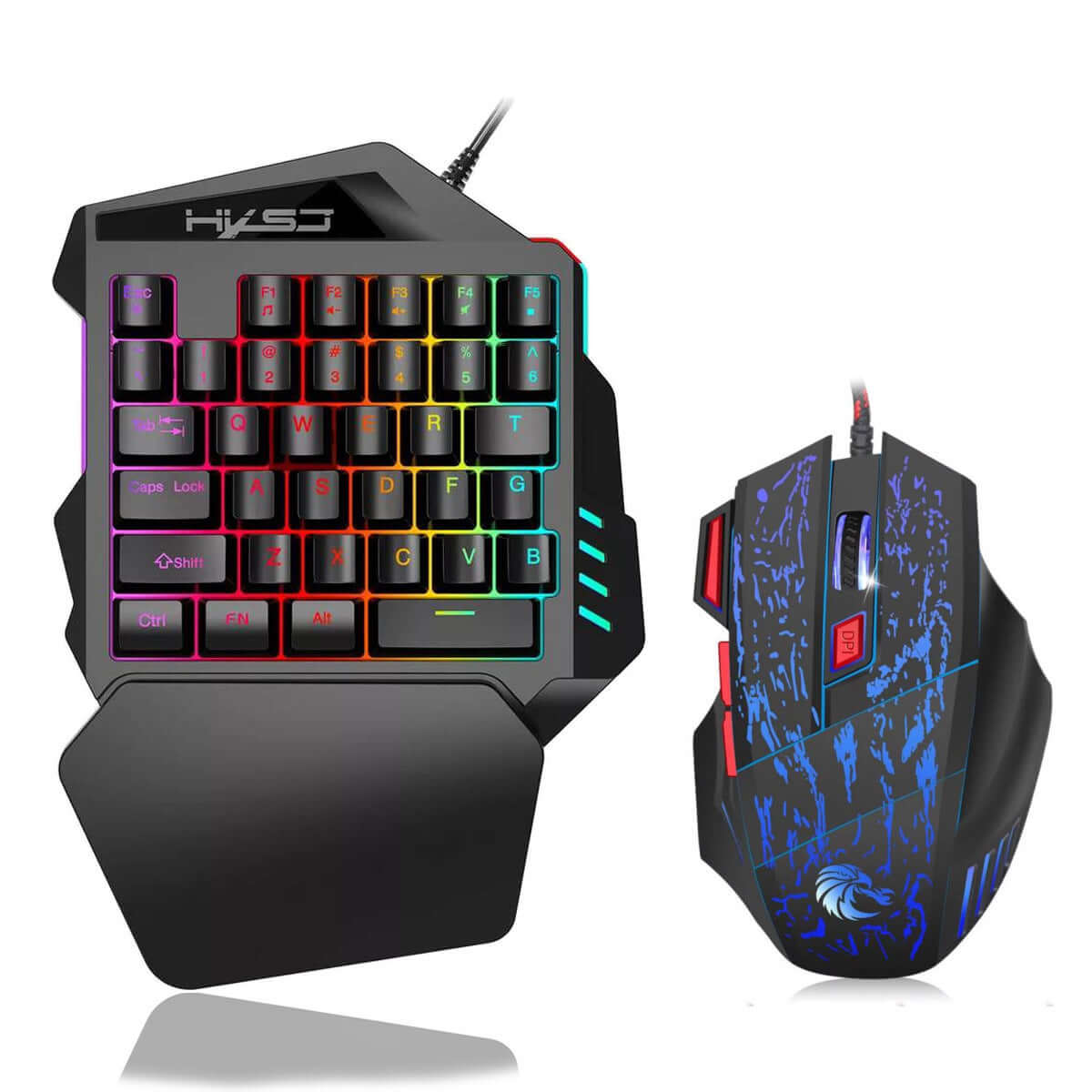 CUTTING-EDGE TECHNOLOGY One-Handed Gaming Keyboard Set