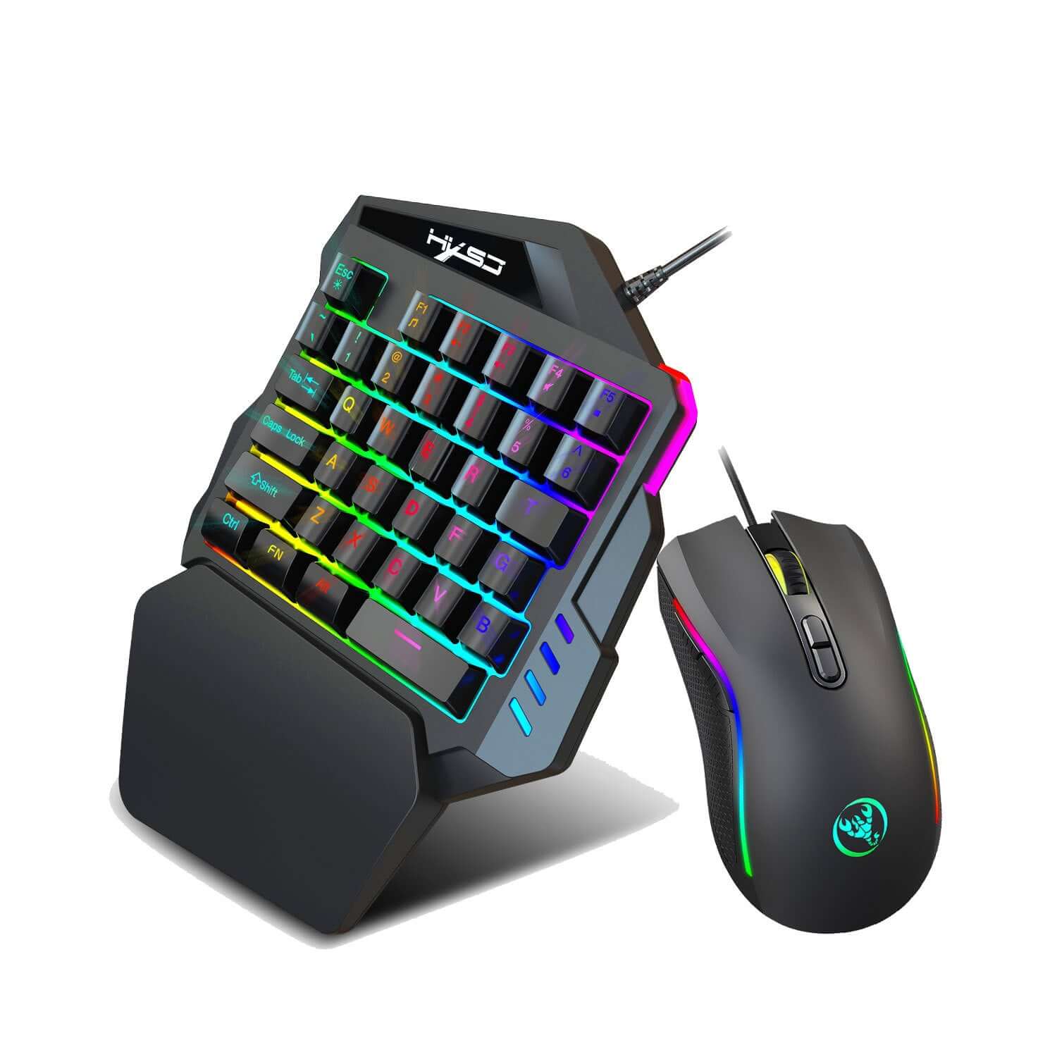 CUTTING-EDGE TECHNOLOGY One-Handed Gaming Keyboard Set