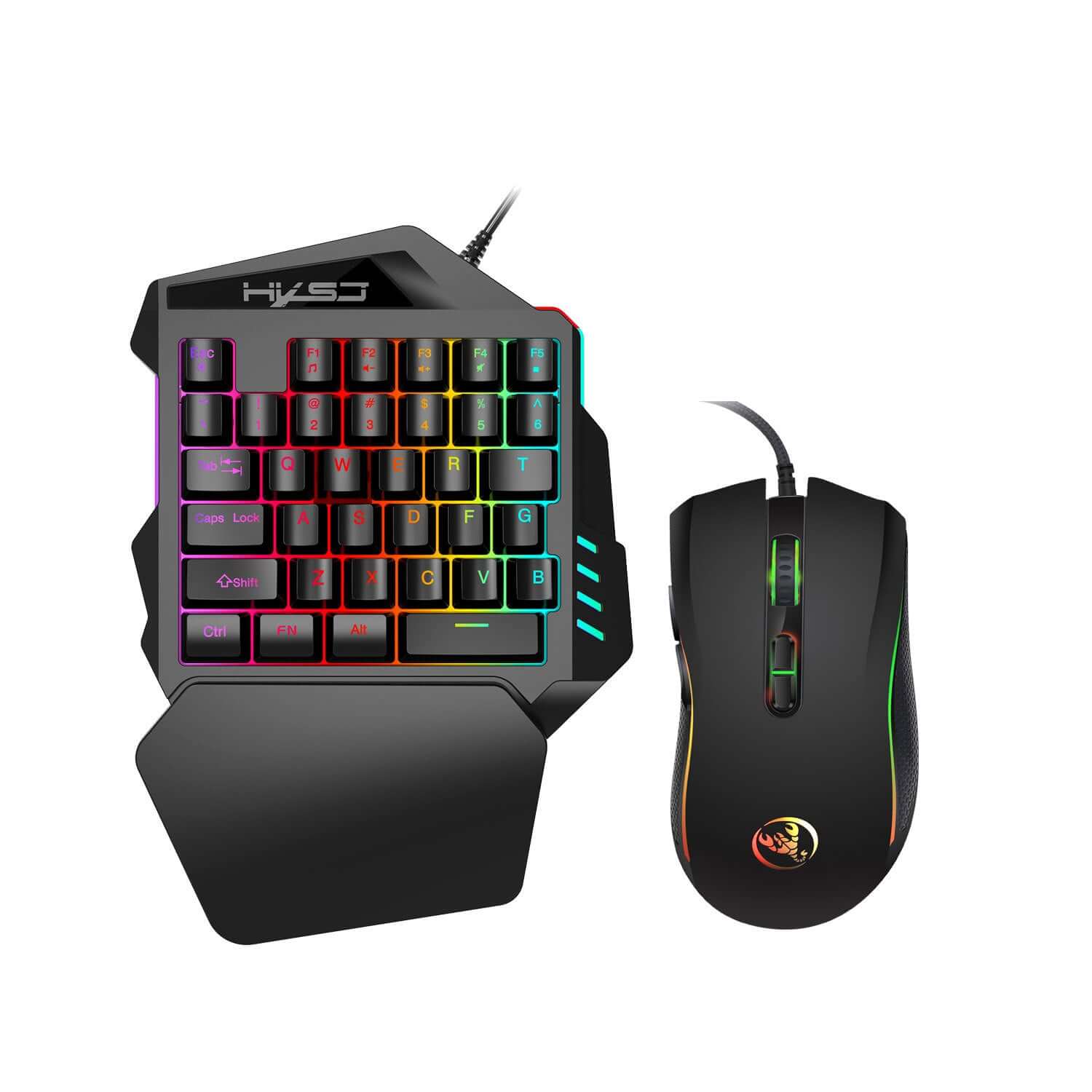 CUTTING-EDGE TECHNOLOGY One-Handed Gaming Keyboard Set
