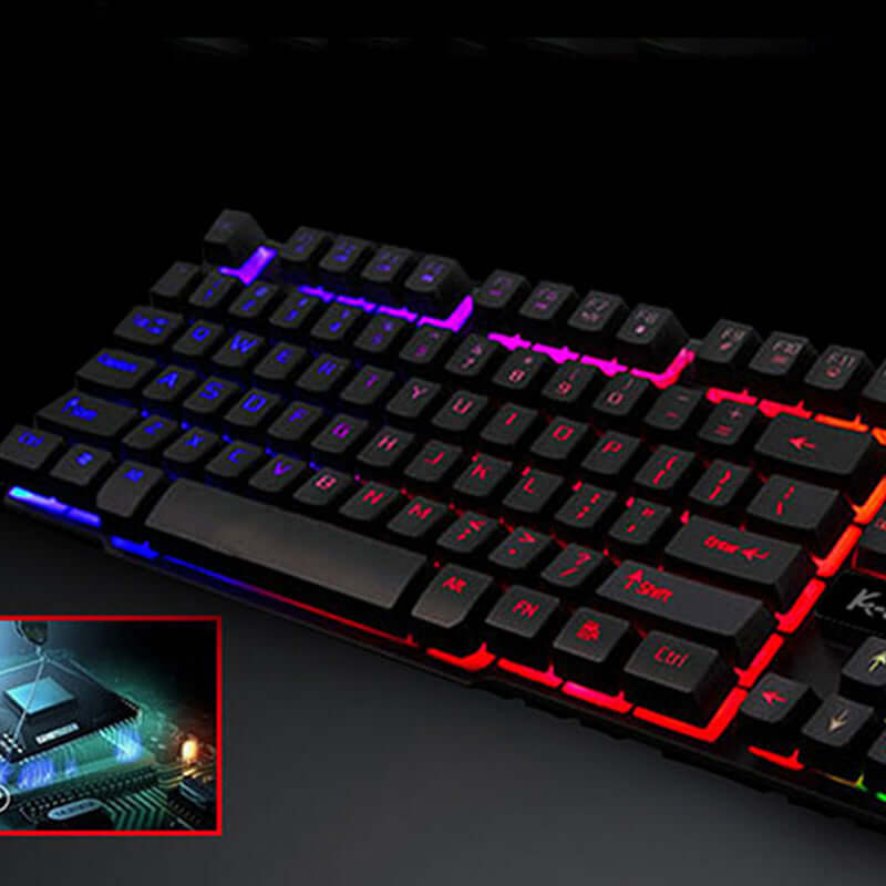 CUTTING-EDGE TECHNOLOGY Office Home USB Gaming Keyboard