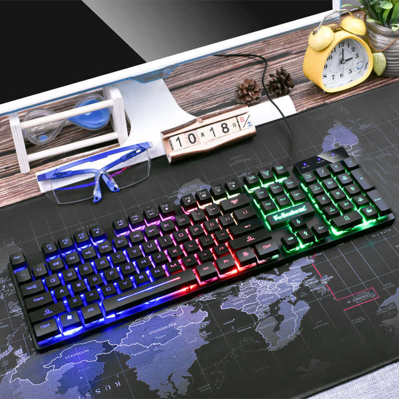 CUTTING-EDGE TECHNOLOGY Office Home USB Gaming Keyboard