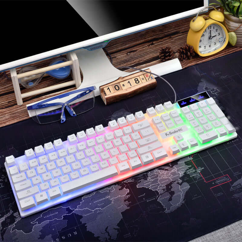 CUTTING-EDGE TECHNOLOGY Office Home USB Gaming Keyboard