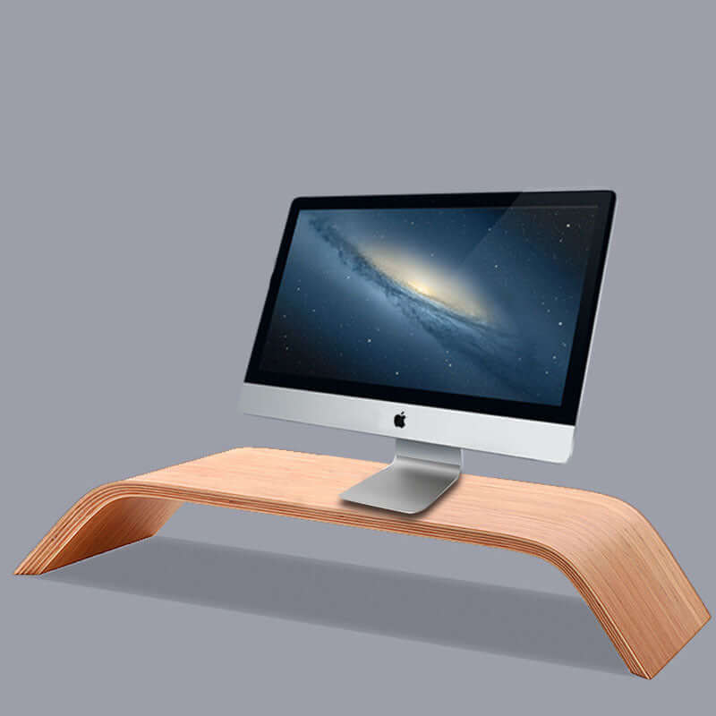 CUTTING-EDGE TECHNOLOGY Wooden iMac & Laptop Stand