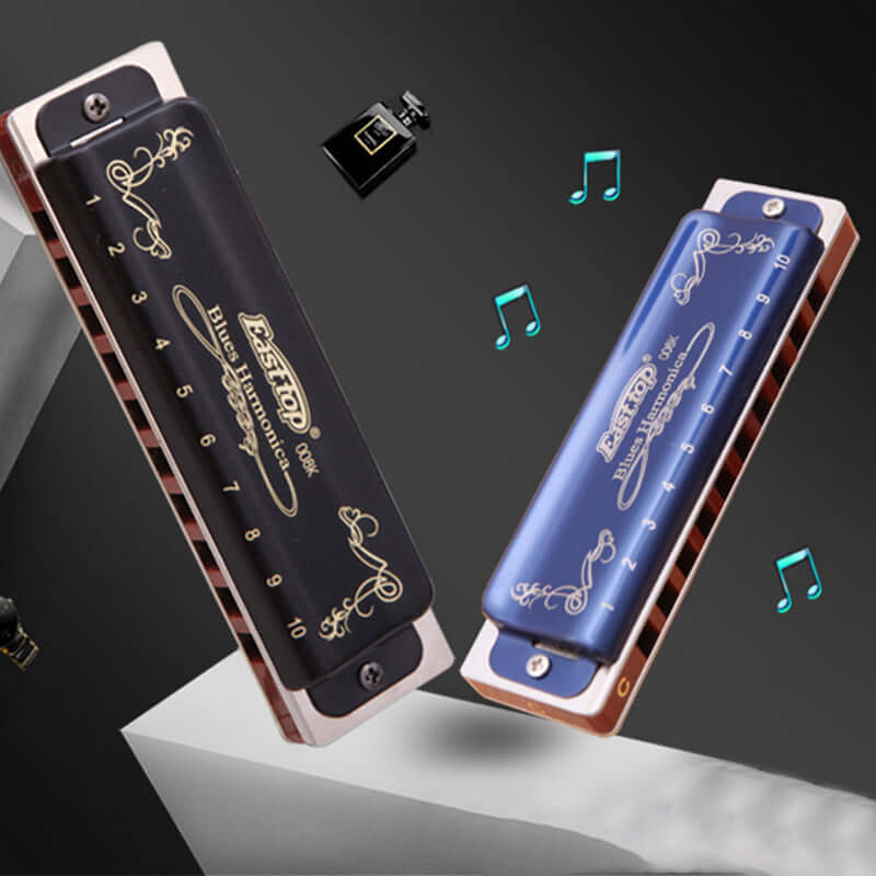CUTTING-EDGE TECHNOLOGY T008K C Key 10-Hole Blues Harmonica