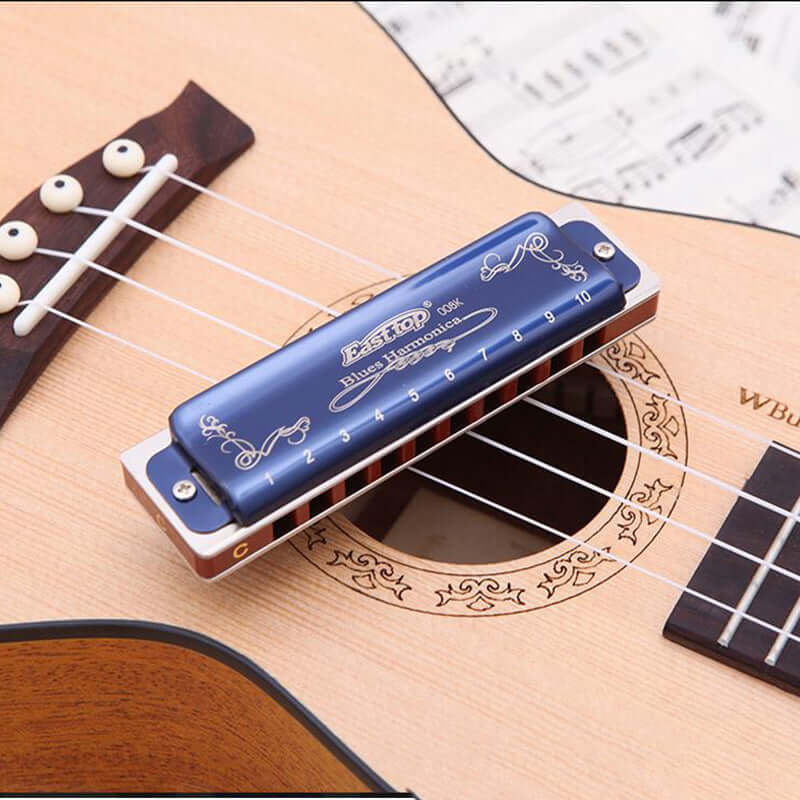 CUTTING-EDGE TECHNOLOGY T008K C Key 10-Hole Blues Harmonica