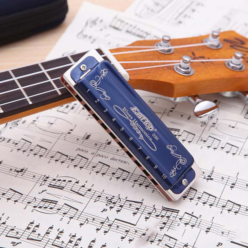 CUTTING-EDGE TECHNOLOGY T008K C Key 10-Hole Blues Harmonica