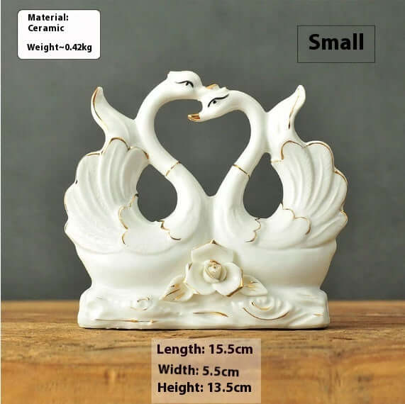 CUTTING-EDGE TECHNOLOGY ceramic swan ornaments home decorative accessories