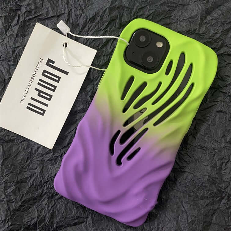 CUTTING-EDGE TECHNOLOGY titanium gray wind hollow phone case