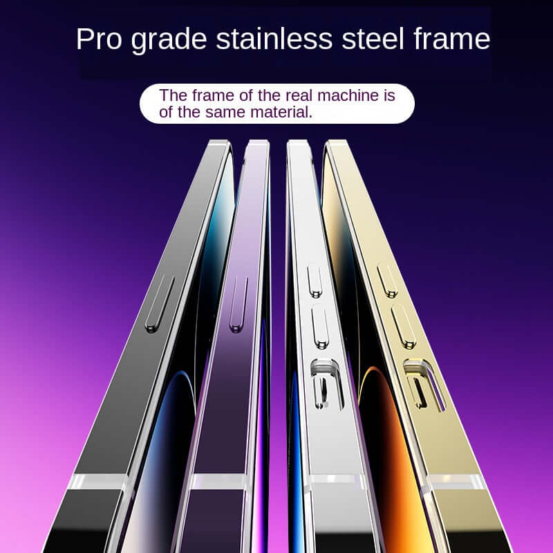 CUTTING-EDGE TECHNOLOGY Stainless Steel iPhone Case 14/13/12