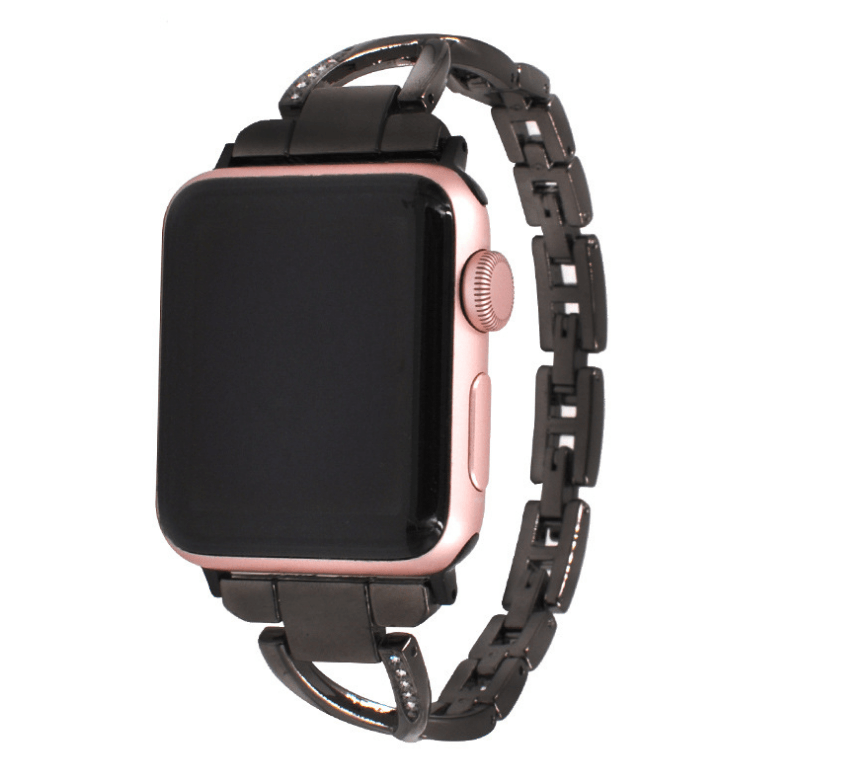 Apple Watch Band X-Type Stainless Steel with Diamonds