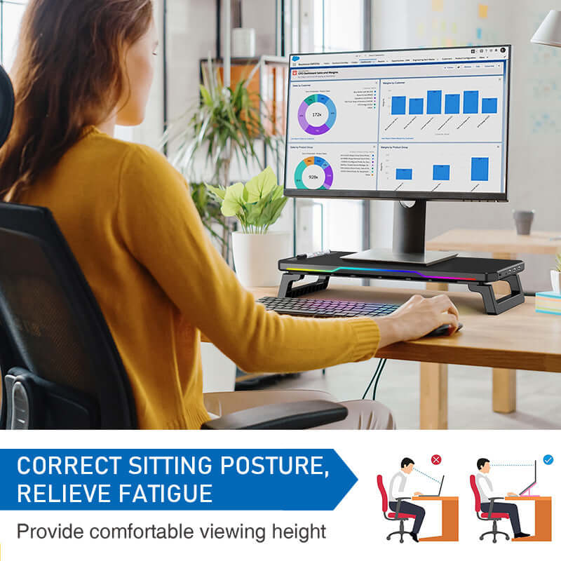 CUTTING-EDGE TECHNOLOGY laptop neck-support RGB monitor stand
