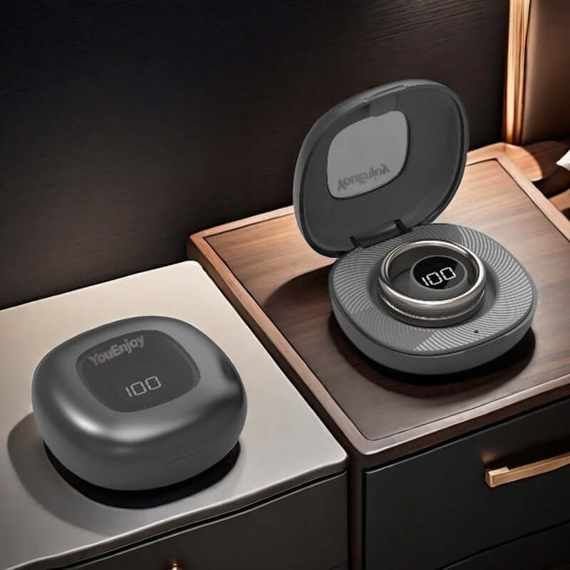 CUTTING-EDGE TECHNOLOGY charging compartment LED digital display smart ring