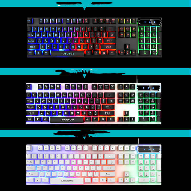 CUTTING-EDGE TECHNOLOGY Colorful Backlit USB Wired Gaming Keyboard