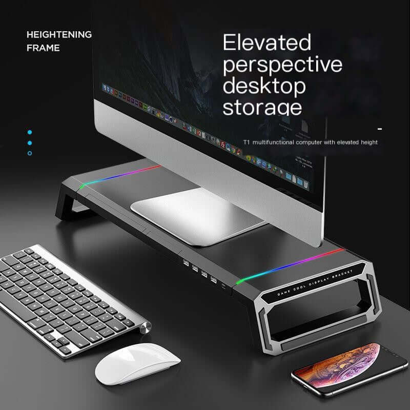 CUTTING-EDGE TECHNOLOGY multi-functional computer monitor stand with USB hub