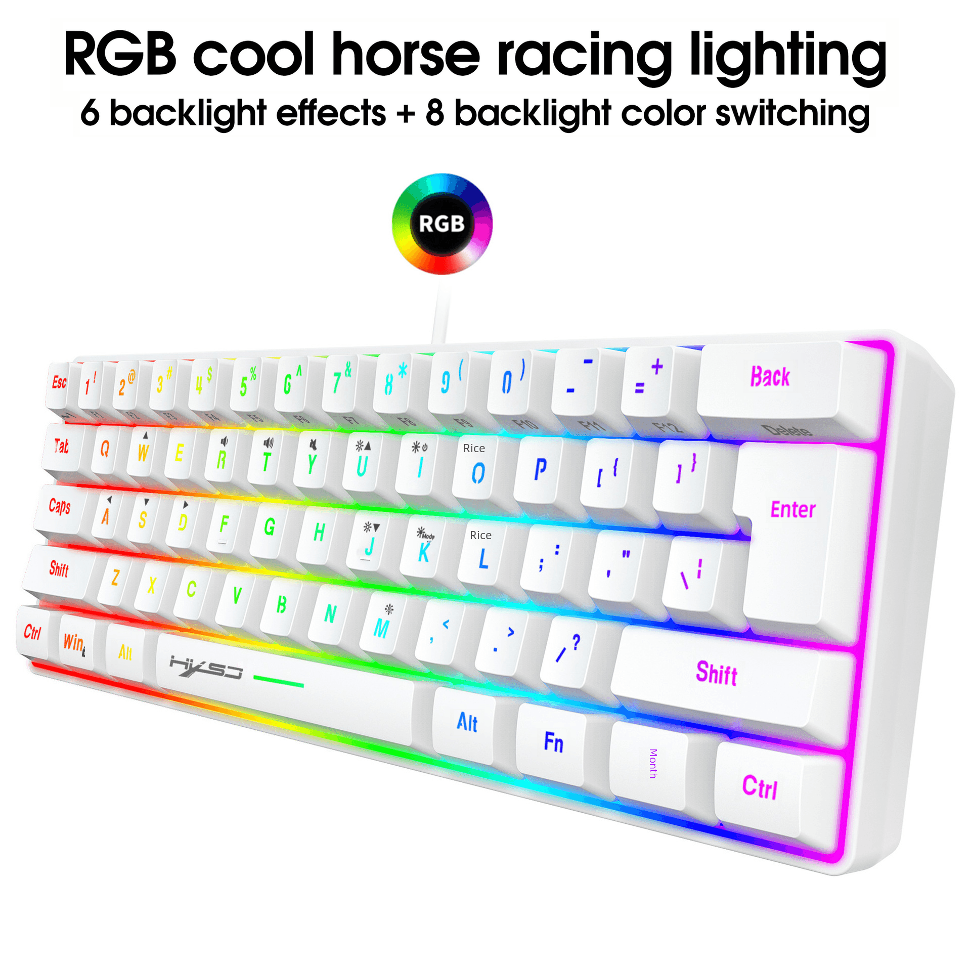 RGB Gaming Membrane Keyboard with Shortcuts