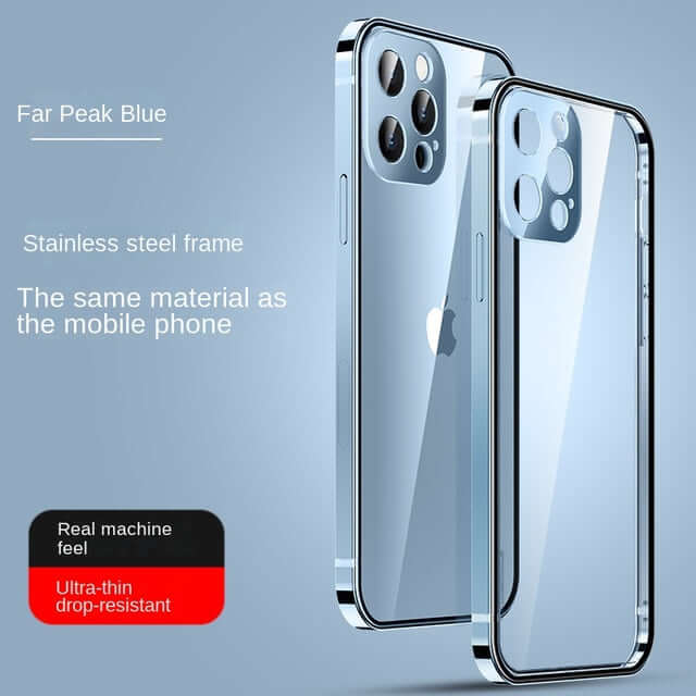 CUTTING-EDGE TECHNOLOGY Stainless Steel iPhone Case 14/13/12