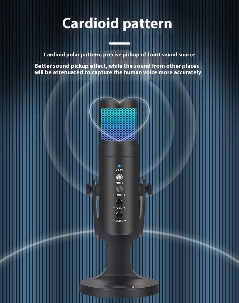 CUTTING-EDGE TECHNOLOGY RGB USB Condenser Microphone