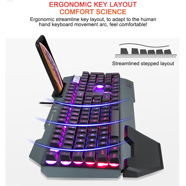 Ergonomic Mechanical Keyboard with RGB Backlight showcasing ergonomic key layout and comfort science.