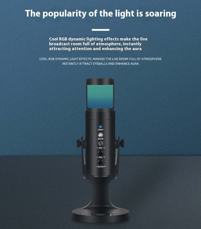 CUTTING-EDGE TECHNOLOGY RGB USB Condenser Microphone