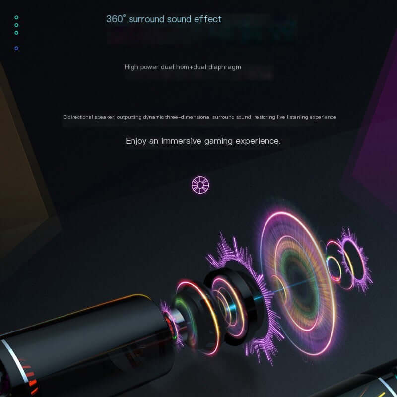 CUTTING-EDGE TECHNOLOGY SH19 Hi-Bass Desktop Gamer Speakers