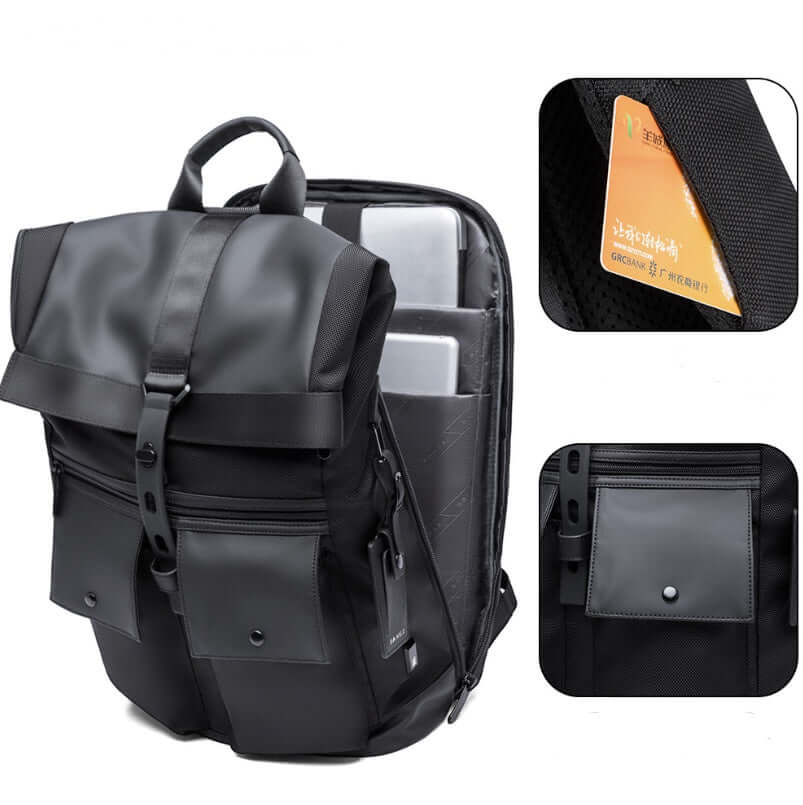 CUTTING-EDGE TECHNOLOGY men's anti-theft waterproof laptop travel backpack with USB charging