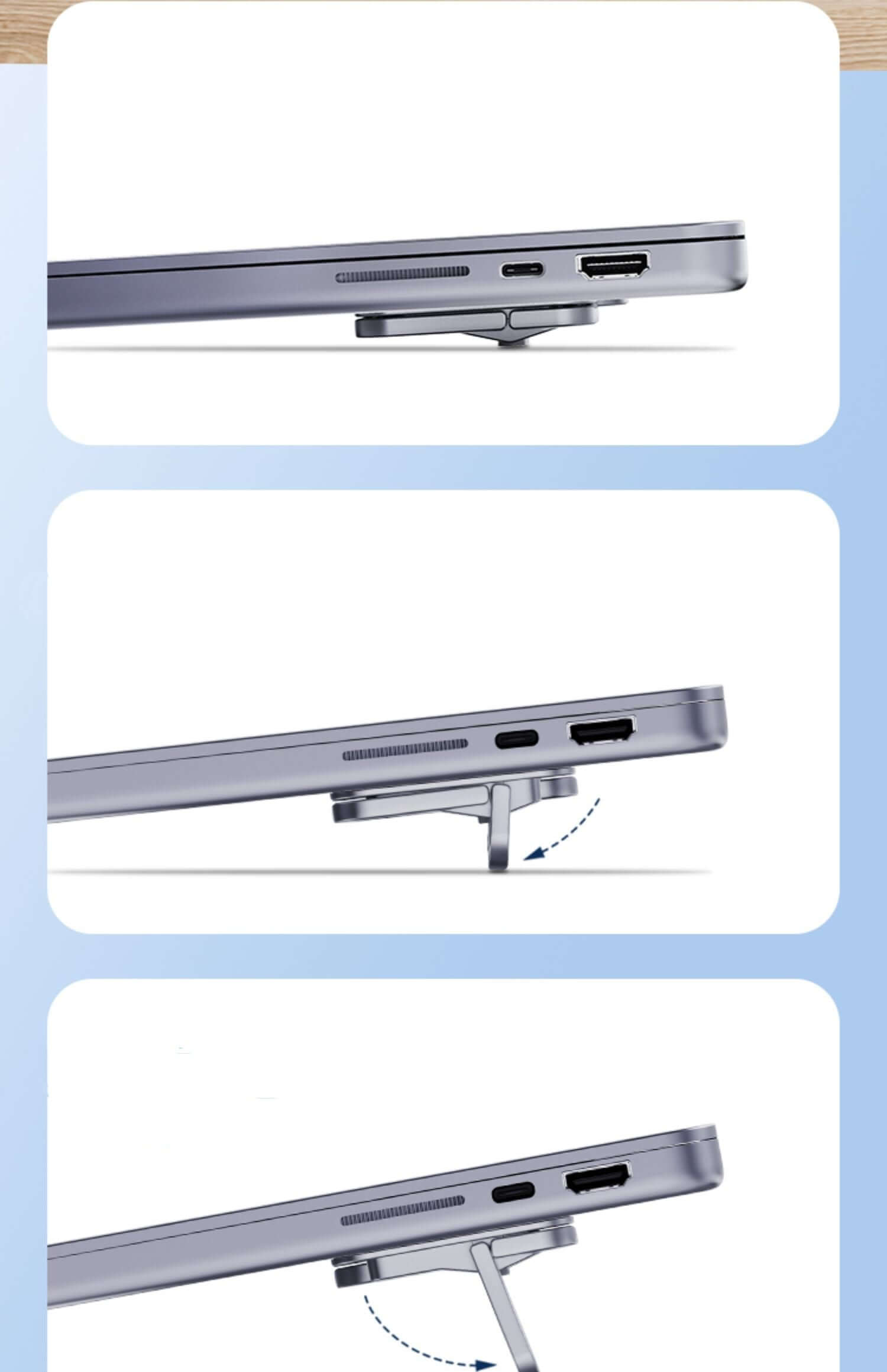 CUTTING-EDGE TECHNOLOGY invisible portable laptop stand for heat dissipation