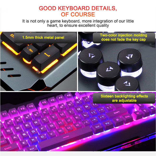 Ergonomic Mechanical Keyboard with RGB Backlight showcasing adjustable backlighting effects and durable key caps.