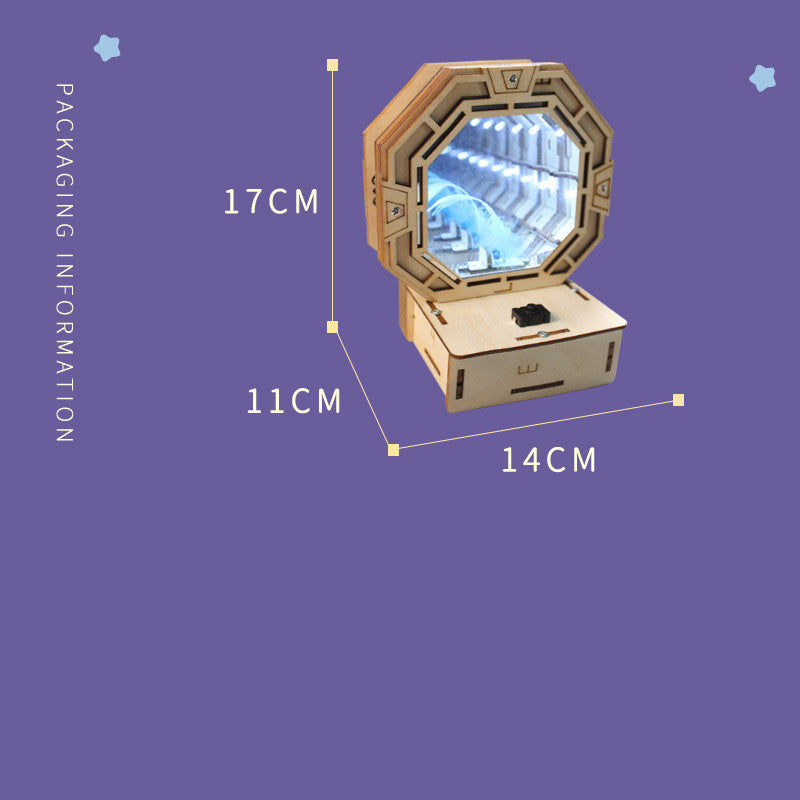 CUTTING-EDGE TECHNOLOGY hand-assembled black creative space-time tunnel decoration
