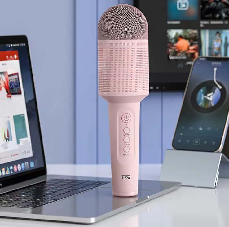 CUTTING-EDGE TECHNOLOGY Wireless Bluetooth Karaoke Microphone