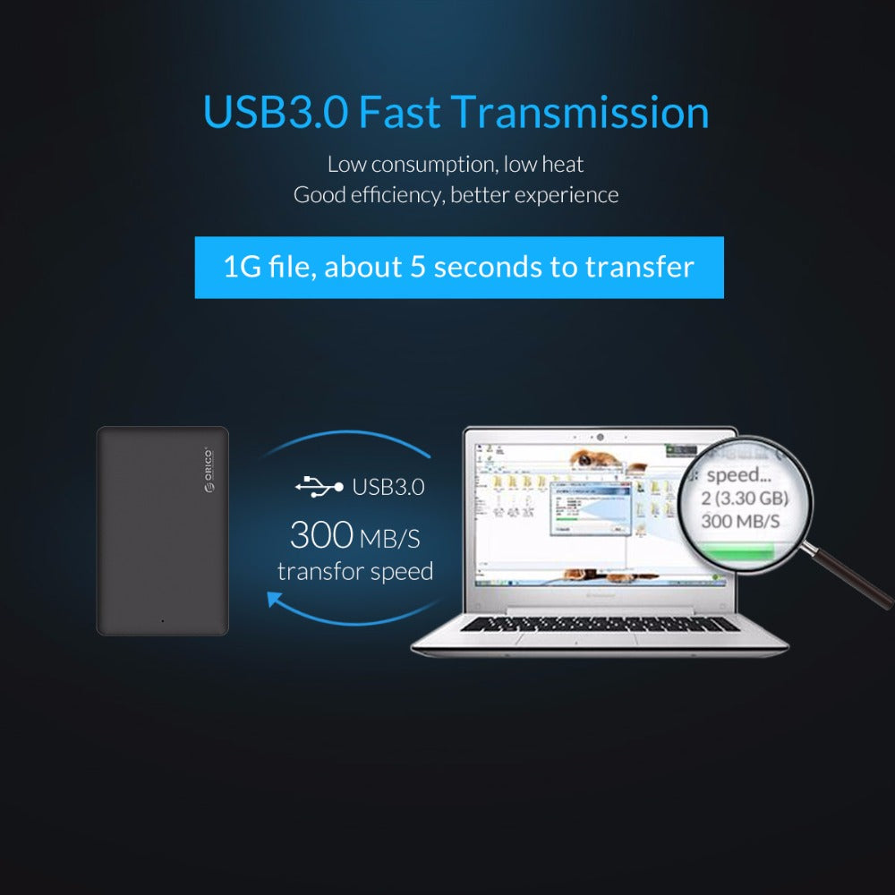 CUTTING-EDGE TECHNOLOGY ORICO 2577U3 USB 3.0 2.5-Inch SATA SSD Enclosure