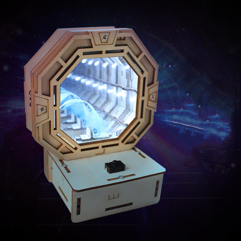 CUTTING-EDGE TECHNOLOGY hand-assembled black creative space-time tunnel decoration