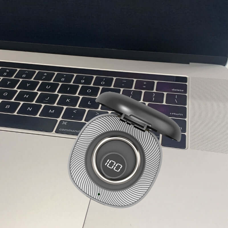 CUTTING-EDGE TECHNOLOGY charging compartment LED digital display smart ring