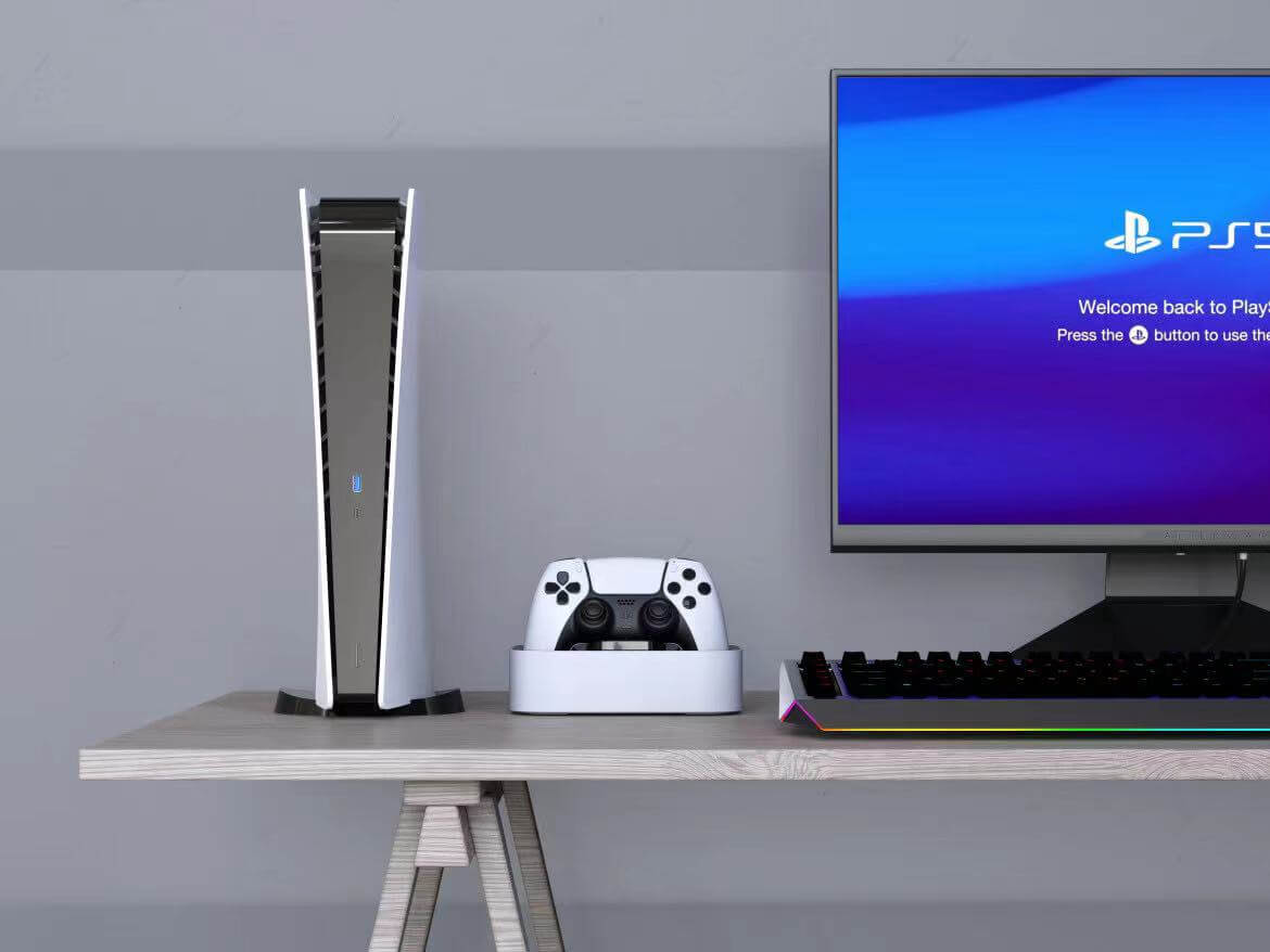 CUTTING-EDGE TECHNOLOGY PS5 Dual Gamepad Charging Dock for Gaming Controllers
