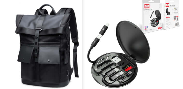 CUTTING-EDGE TECHNOLOGY men's anti-theft waterproof laptop travel backpack with USB charging