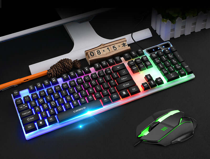 CUTTING-EDGE TECHNOLOGY Colorful Backlit USB Wired Gaming Keyboard