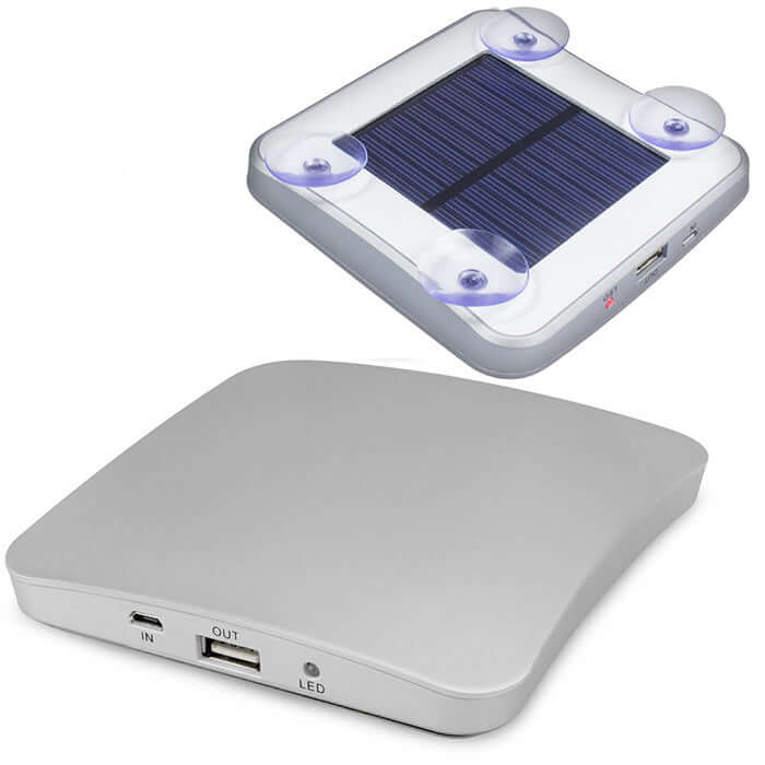 CUTTING-EDGE TECHNOLOGY Solar-Powered Suction Cup Portable Power Bank