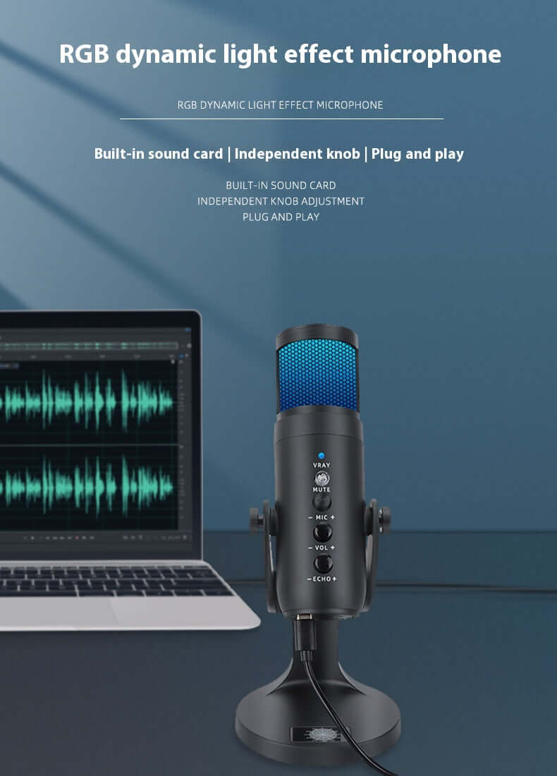 CUTTING-EDGE TECHNOLOGY RGB USB Condenser Microphone