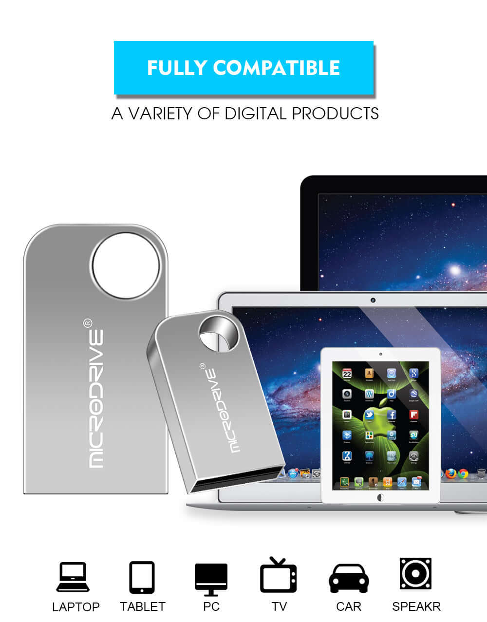 CUTTING-EDGE TECHNOLOGY 16GB 64GB Mini USB Flash Drive for vehicle and portable storage