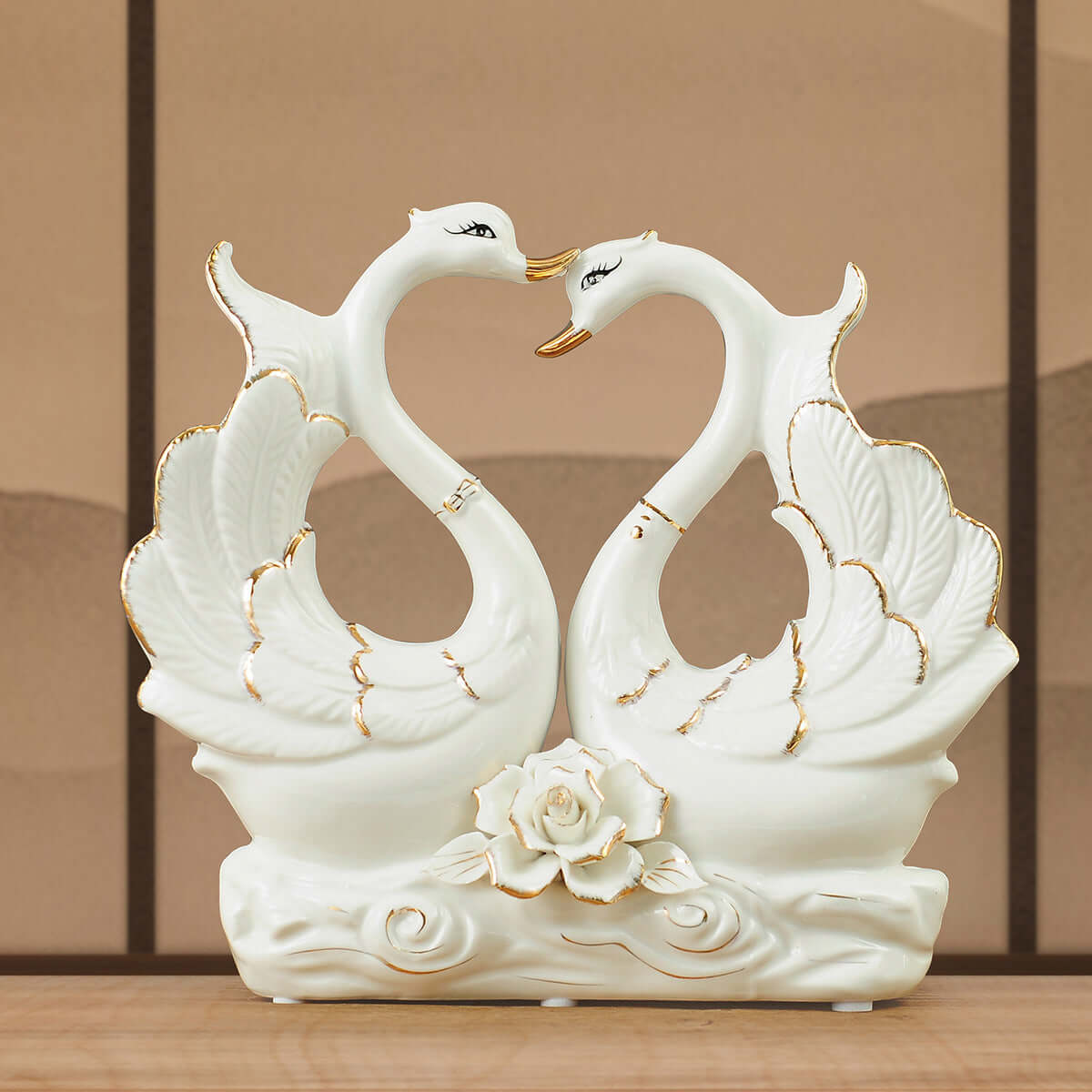 CUTTING-EDGE TECHNOLOGY ceramic swan ornaments home decorative accessories